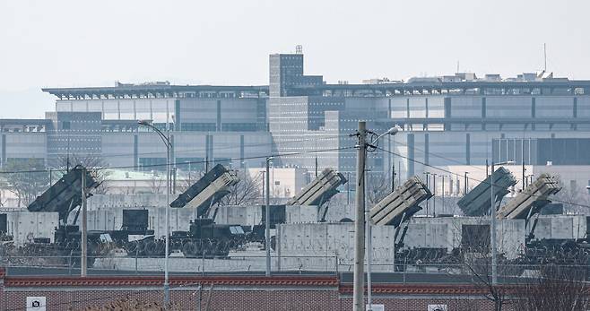 경기 평택시 캠프 험프리스에 패트리엇 미사일이 전개돼 있다. 동아DB