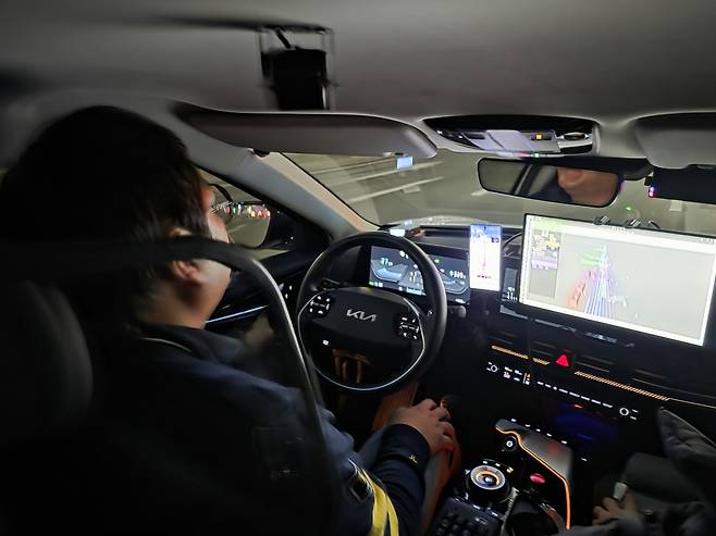 카카오모빌리티 자체 개발 자율주행차 [촬영 한상용]