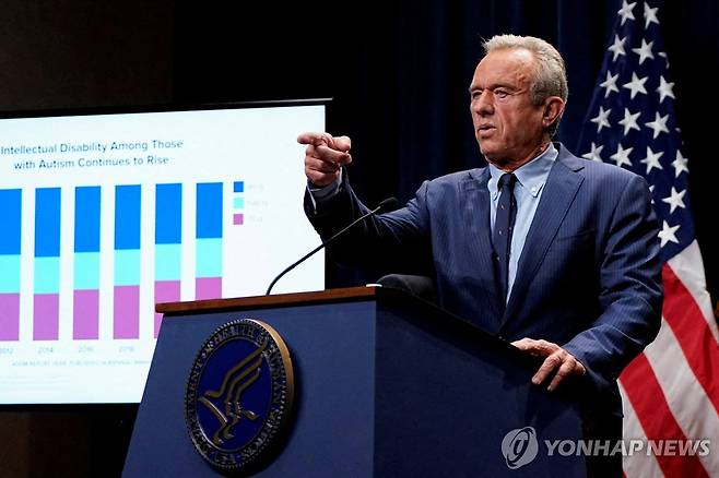 로버트 F. 케네디 주니어 미 보건복지부 장관 [로이터 연합뉴스 자료사진. 재판매 및 DB 금지]