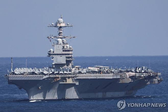 미 핵추진 항공모함 제럴드 R. 포드호 [로이터=연합뉴스 자료사진]