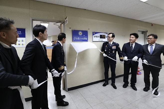 ▲ 대구경찰청이 18일 선거사범 수사상황실 현판식을 진행하고 있다. 대구경찰청 제공