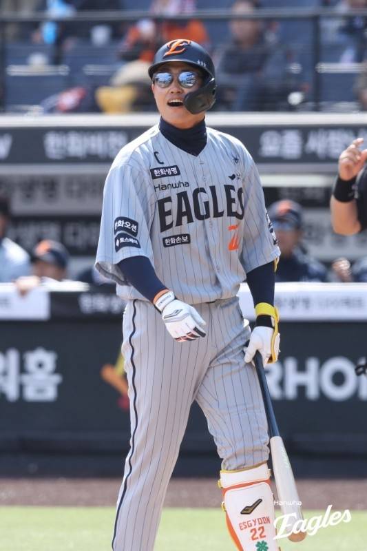 한화 채은성이 대전 한화생명 볼파크에서 열린 2026 KBO리그 시범경기 삼성전에서 타격에 임하고 있다. 사진 | 한화 이글스