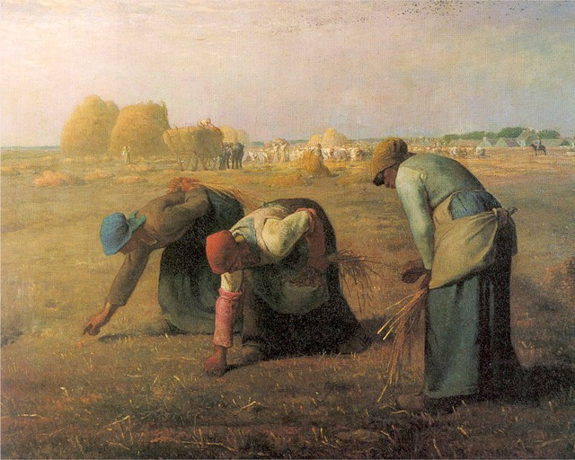 밀레, ‘이삭줍는 여인들’ (The Gleaners).  1857년. 캔버스에 유채. 83.8 x 111.8 cm. 프랑스 오르세 미술관 소장.