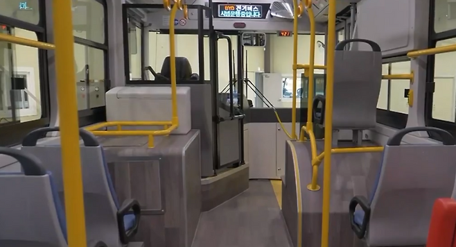 중국 전기 버스 내부