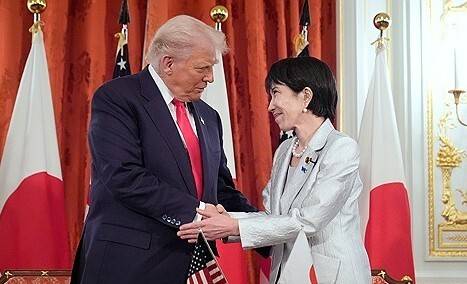 2025년 10월 정상회담한 트럼프 미 대통령(왼쪽)과 다카이치 일본 총리 / 사진=연합뉴스