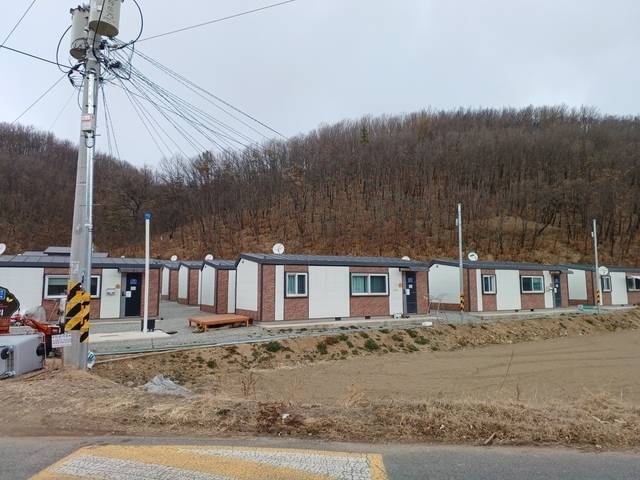 경북 안동시 일직면 산불 피해 인재민 임시주택. 안동=박천학 기자