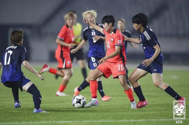 [서울=뉴시스] 2025 동아시아축구연맹(EAFF) E-1 챔피언십(동아시안컵) 당시 일본전에 출전한 지소연. (사진=대한축구협회 제공) *재판매 및 DB 금지