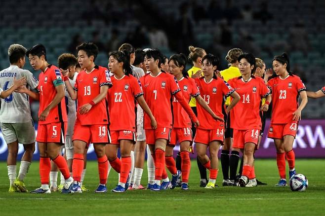 한국 여자축구대표팀. AFP 연합뉴스
