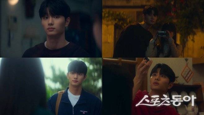 김재원이 ‘레이디 두아’(아래)와 ‘은중과 상연’(위)에서 파격적이고 입체적인 캐릭터로 존재감을 각인시키며 박지훈, 이채민, 문상민으로 이어진 20대 남자 주인공 트로이카의 대항마로 부상했다. 사진제공|넷플릭스