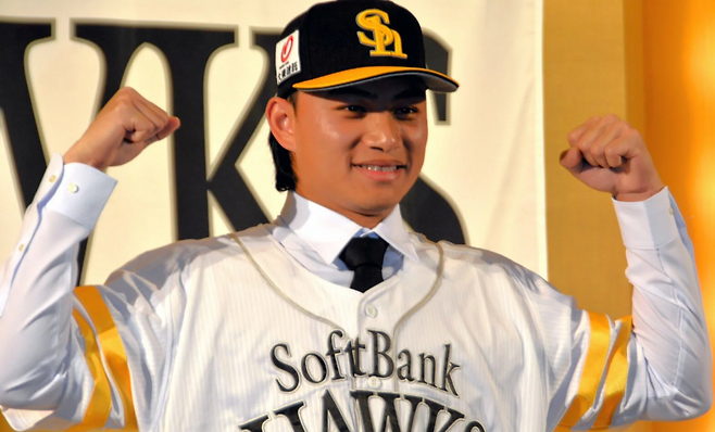 올해 소프트뱅크에 입단한 대만 에이스 쉬러시. 소프트뱅크 SNS