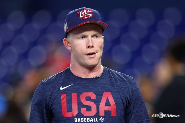 결승전을 앞두고 훈련을 하고 있는 피트-크로우 암스트롱. /AFPBBNews=뉴스1