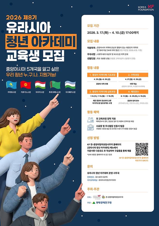 KF, '유라시아 청년 아카데미' 참가자 모집 [KF 제공]