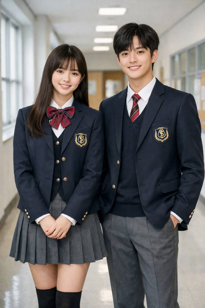 정창형 교복을 착용한 모습. (사진=챗GPT 생성 이미지)