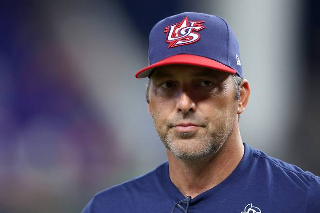 MIAMI, FLORIDA - MARCH 17: Manager Mark DeRosa #9 of Team United States looks on during batting practice before the game against Team Venezuela at loanDepot park on March 17, 2026 in Miami, Florida.   Megan Briggs/Getty Images/AFP (Photo by Megan Briggs / GETTY IMAGES NORTH AMERICA / Getty Images via AFP)







<저작권자(c) 연합뉴스, 무단 전재-재배포, AI 학습 및 활용 금지>