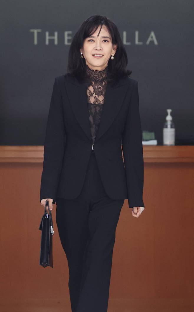 이부진 호텔신라 사장이 19일 오전 서울 중구 삼성전자 장충동 사옥에서 열린 호텔신라 정기 주주총회에 참석한 후 이동하고 있다. /사진=뉴스1화상