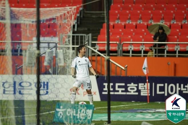 3월 18일 제주 SK 원정에서 선제 결승골을 터뜨린 울산 HD 정승현. 사진=한국프로축구연맹