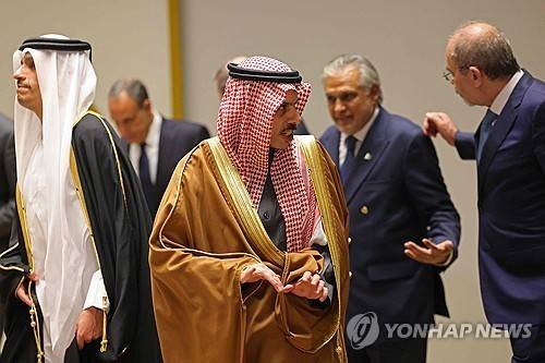 아랍 및 이슬람 지역 외무장관 회의 참석자들  [AFP=연합뉴스 자료사진. 재판매 및 DB금지]