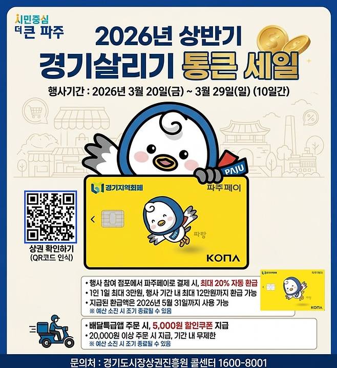 2026년 상반기 경기살리기 통큰 세일 포스터. 파주시 제공