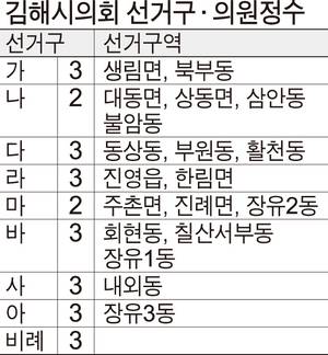 김해시의회 선거구 의원정수