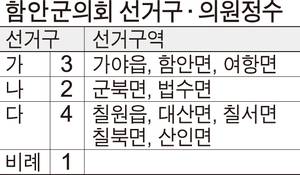 함안군의회 선거구 의원정수