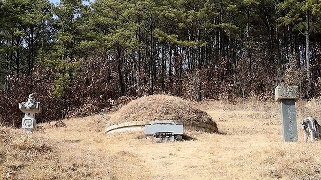 ▲ 대구 군위군 산성면 화본리 소재의 엄홍도 '진묘(眞墓)'. 박용덕 군위군향토사위원 제공