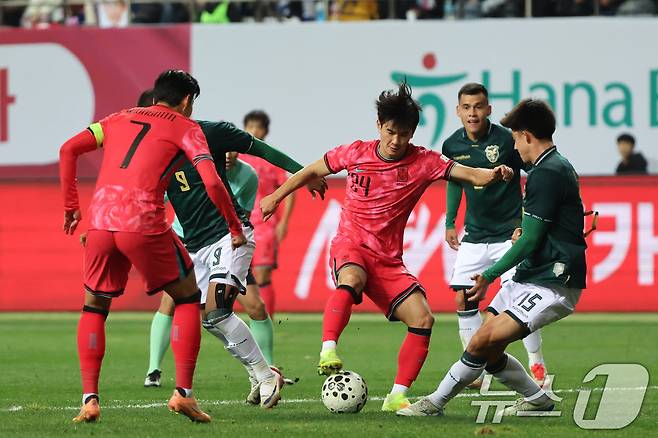축구대표팀 김진규. ⓒ 뉴스1 황기선 기자