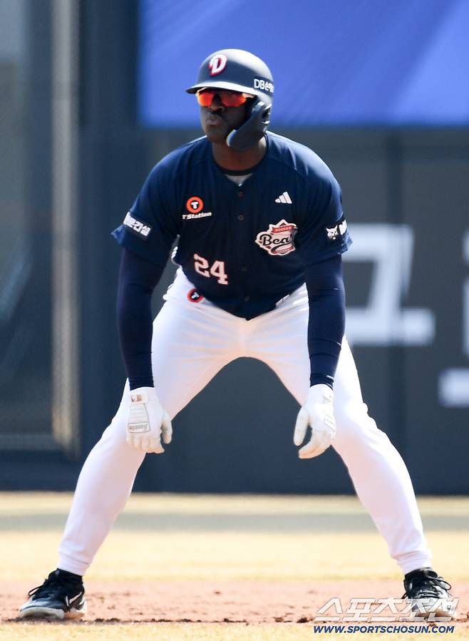 17일 대전 한화생명볼파크 열린 한화 이글스와 두산 베어스의 경기. 두산 카메론이 숨을 고르고 있다. 대전=박재만 기자 pjm@sportschosun.com/2026.03.17/