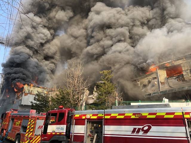 화재 현장. 경기북부소방재난본부