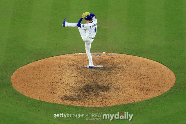 사사키 로키의 투구 폼./게티이미지코리아