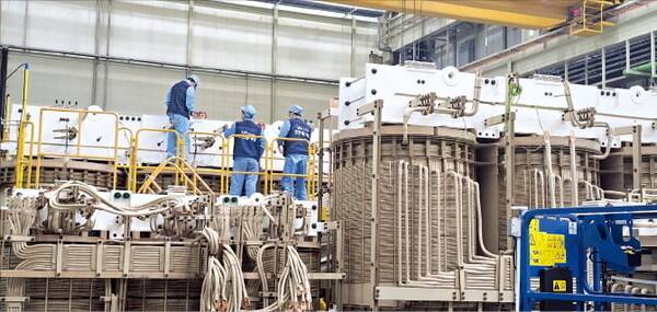LS일렉트릭 부산 공장에서 변압기가 생산되는 모습. 사진=LS