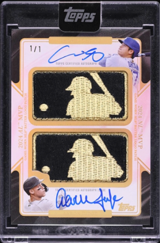 저지와 오타니의 사인 카드. 파나틱스 콜렉트 제공