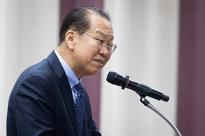 권영세 국민의힘 의원이 6일 서울 여의도 국회 의원회관에서 열린 용산국제업무지구 ‘글로벌 허브’ 인가 ‘거대 베드타운’인가? 주택 1만호 공급 논란과 해법 모색을 위한 정책토론회에서 개회사를 하고 있다. 뉴스1