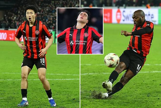 미트윌란의 3연속 승부차기 실축을 집중 조명한 영국 매체. /사진=영국 더선 갈무리