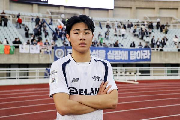 서울 이랜드 안주완, 16세 신인 K리그2 최연소 출장 신기록 경신.(사진제공=서울 이랜드)