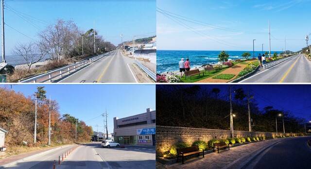 ▲ 해안 관광도로 경관개선 사업 예시도-홍성군 제공