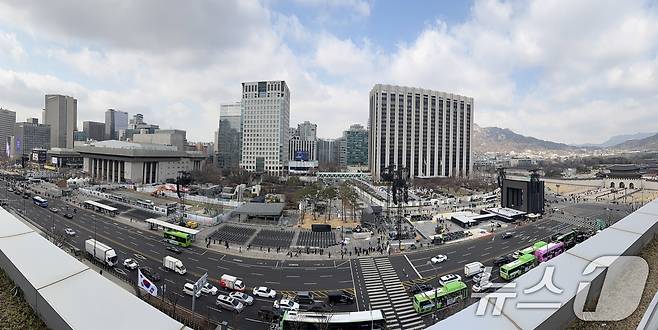 서울 광화문광장 BTS 공연장 ⓒ 뉴스1 박지혜 기자