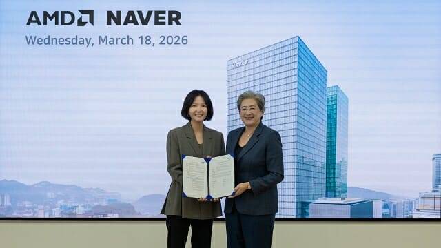 네이버와 AMD가 AI 인프라 강화에 협력하기로 했다. 최수연 네이버 대표(왼쪽), 리사 수 AMD CEO(오른쪽). (사진=네이버)