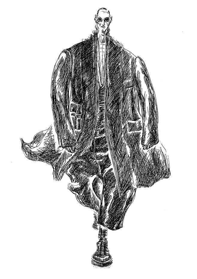 BTS '뷔' 공연 의상 콘셉트 스케치/송지오 제공