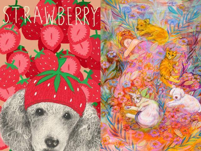 '댕집사님, 냥집사님 전시 산책 오세요: 반려견·반려묘 아트마켓 2026'에 전시돼 있는 작품들. 팅커벨프로젝트 제공