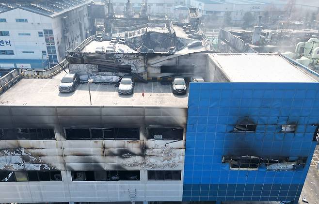 대형 화재가 발생한 대전 대덕구 안전공업 외관. 연합뉴스