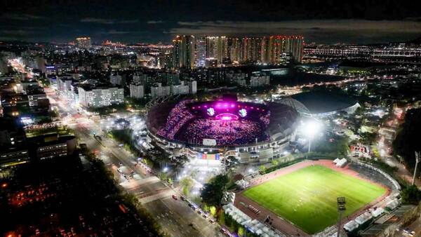 오는 4월9일부터 그룹 방탄소년단(BTS)의 월드투어 ‘아리랑(ARIRANG)’ 콘서트가 열리는 고양종합운동장 전경. 고양특례시 제공