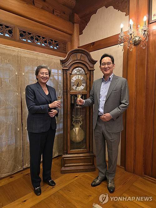 이재용 삼성전자 회장과 리사 수 AMD CEO 만찬 회동 [삼성전자 제공. 재판매 및 DB 금지]