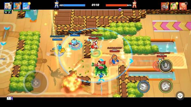 쿠키런:오븐스매시의 캐슬브레이크 모드 게임 화면. 데브시스터즈.