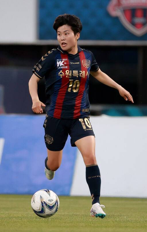 2년 만에 수원FC 위민에 돌아온 지소연. 수원FC 제공