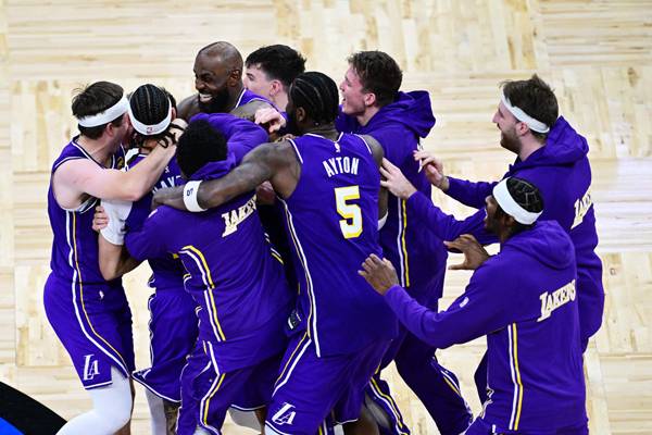 레이커스는 극적인 승리를 거뒀다. 사진= Getty Images/AFP= 연합뉴스 제공