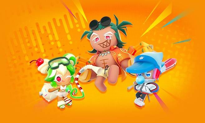 [서울=뉴시스] 카페 후르츠봄버의 메론소다맛 쿠키, 후르츠펀치맛 쿠키, 아이스팝맛 쿠키. (사진=데브시스터즈 제공) *재판매 및 DB 금지