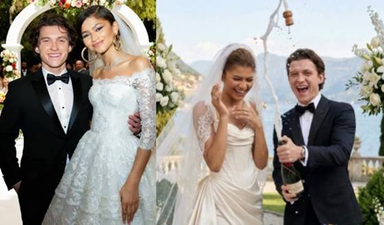 AI로 합성된 톰 홀랜드, 젠데이아 결혼 사진/사진=SNS