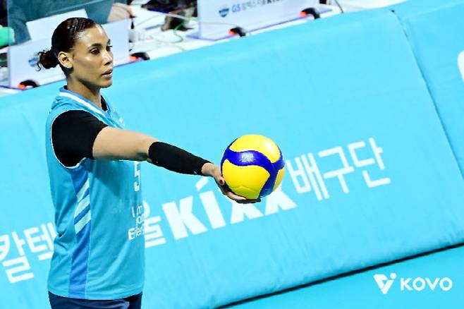 V리그 여자부 준플레이오프의 운명을 좌우할 GS칼텍스 외국인선수 지젤 실바. 사진=KOVO