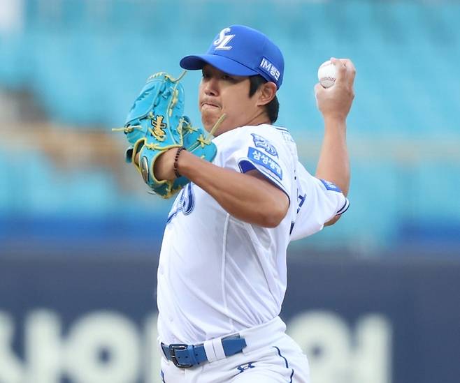 삼성 양창섭이 23일 대구삼성라이온즈파크에서 열린 2026 KBO리그 시범경기 KIA전에 선발 등판해 역투하고 있다. 사진 | 삼성 라이온즈