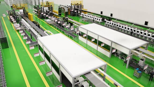 LG전자가 엔비디아 AI 플랫폼을 활용해 구축한 디지털트윈 기술 시연 모습./LG전자